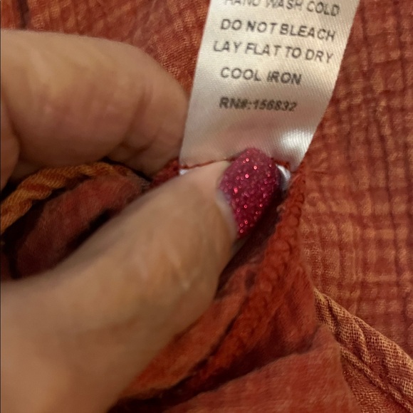 BIBI SHACKET IN VINTAGE BRICK w/ BUTTON FRONT-COLLAR-CHEST & SIDE FRONT POCKETS - Picture 10 of 11